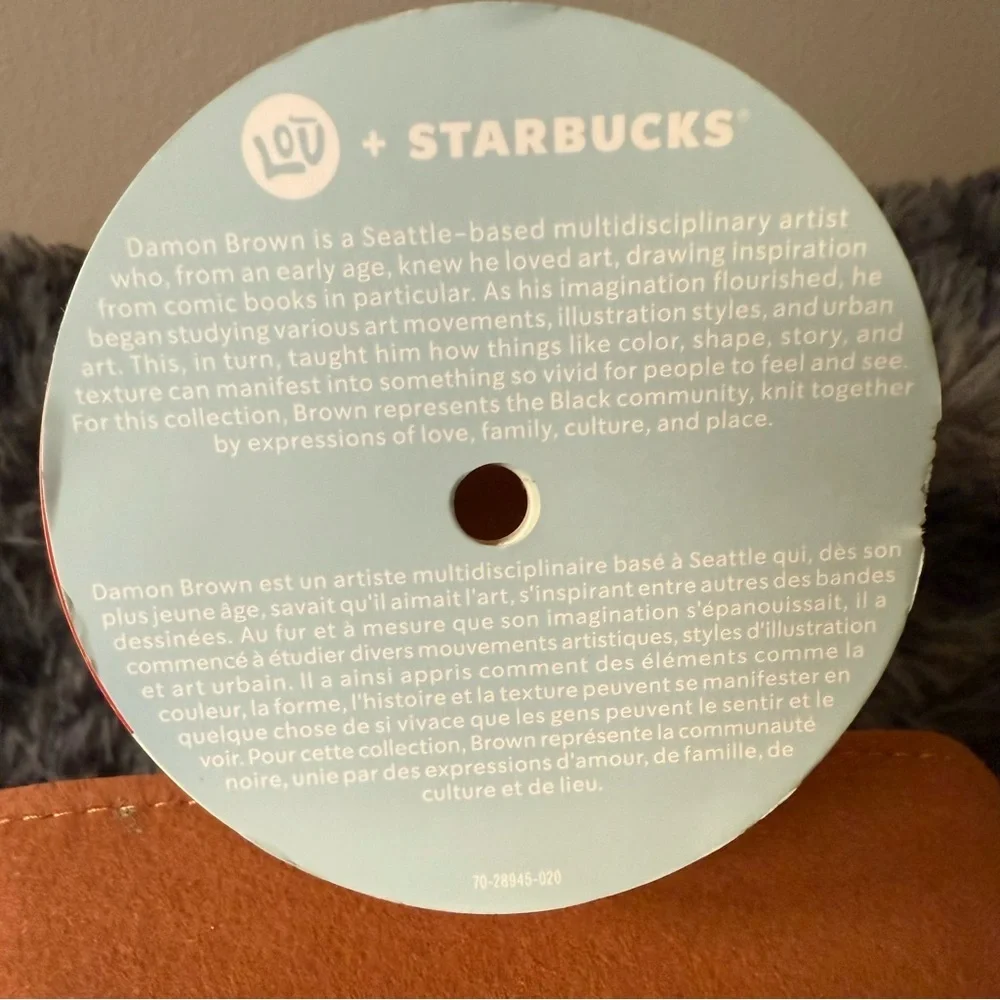 NEW Starbucks collab artist Damon Brown Black History Month LOU‎ 24oz Tumbler